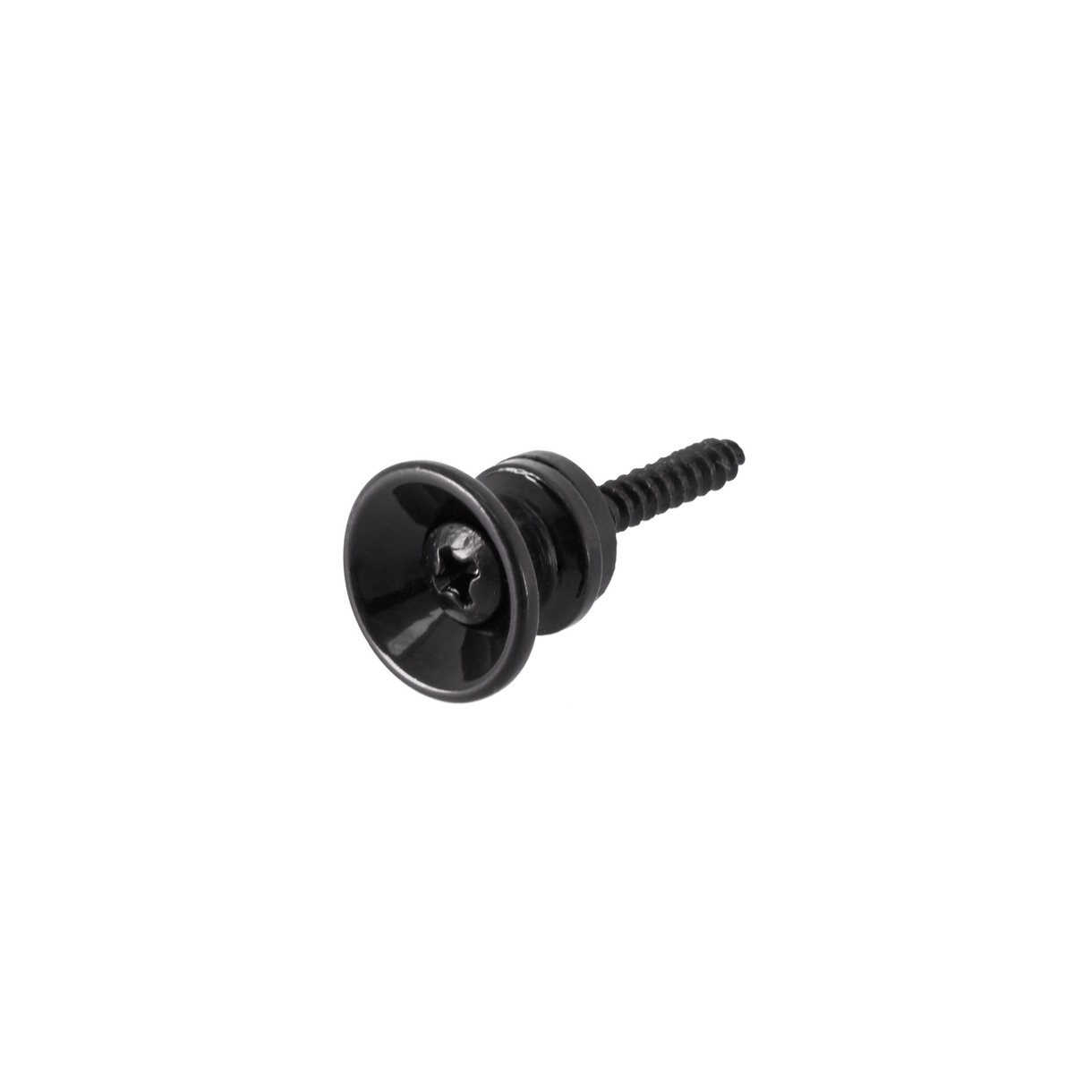Guitarworks Strap Button Round Black - Image 1