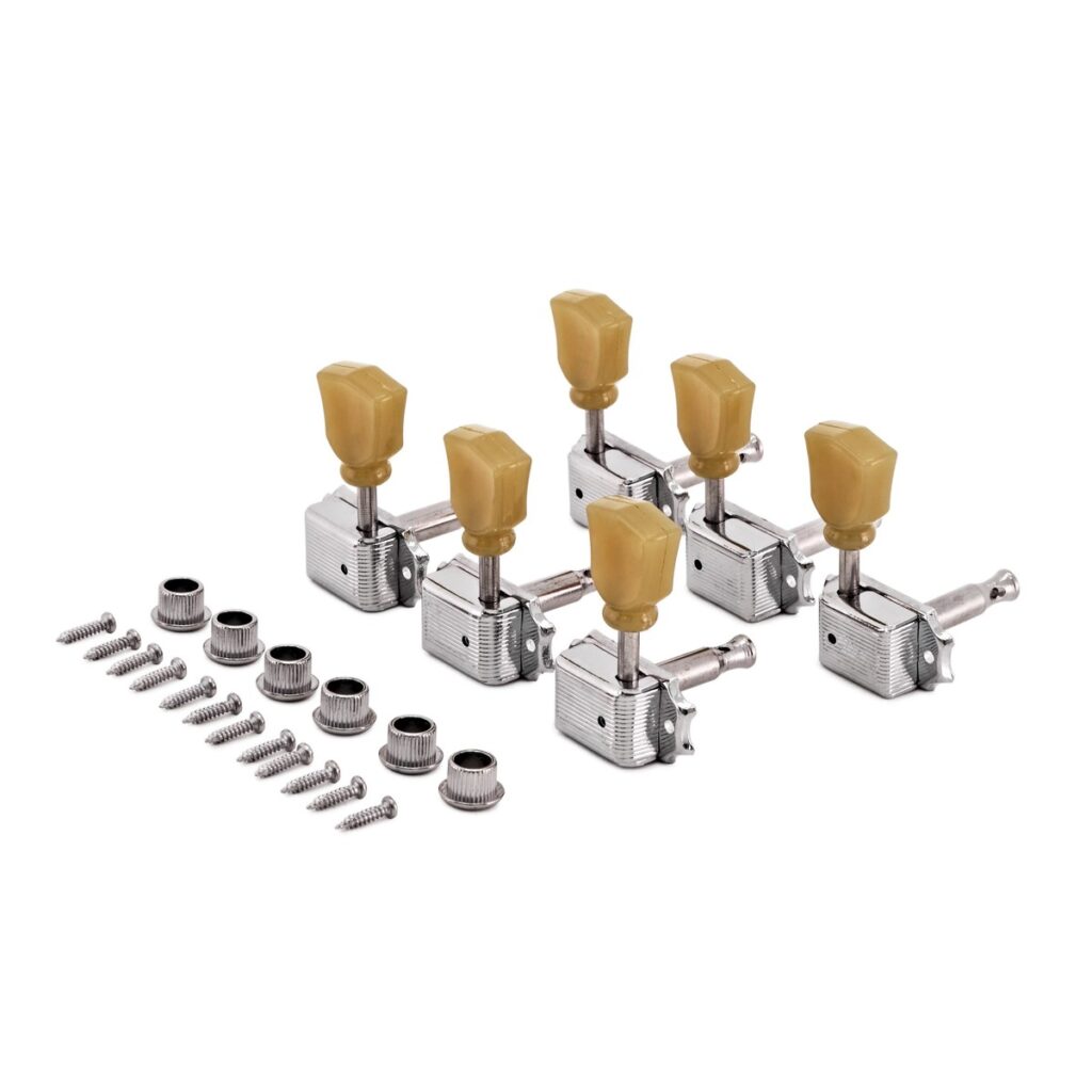 Guitarworks Tuning Machines 3-A-Side Vintage Tulip Keys Chrome