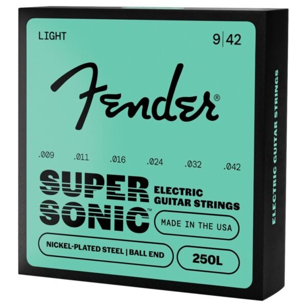 Fender SuperSonic 250L Guitar Strings Nickel-Plated Steel Ball End Gauges .009-.042 (3-Pack) - Image 2
