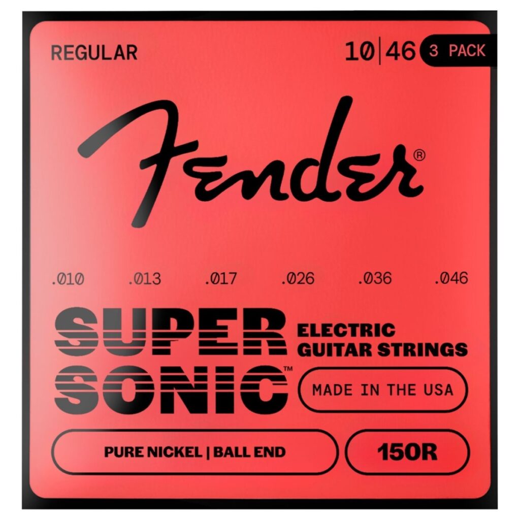 Fender SuperSonic 150R Guitar Strings Pure Nickel Ball End Gauges .010-.046 (3-Pack)
