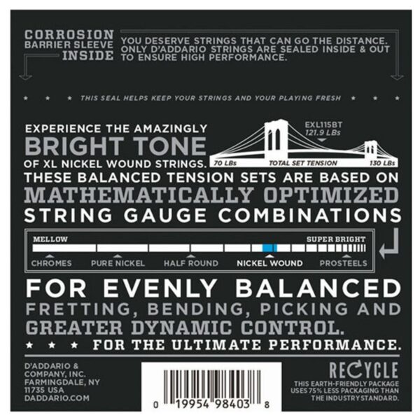 DAddario EXL115BT Nickel Wound Balanced Tension Medium 11-50 - Image 2