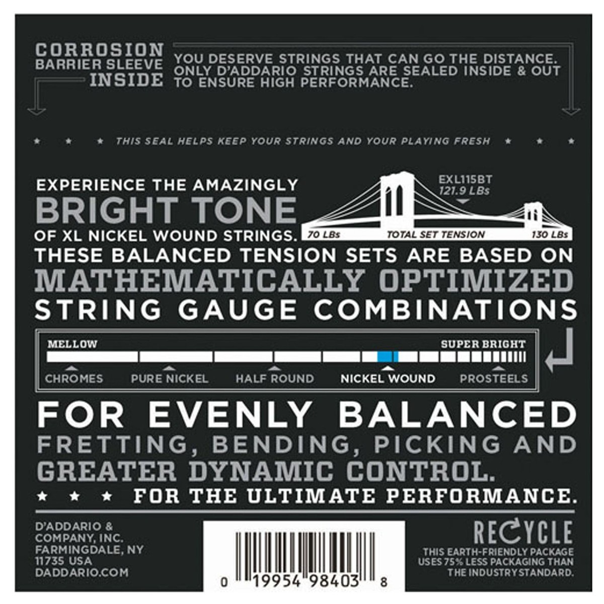 DAddario EXL115BT Nickel Wound Balanced Tension Medium 11-50 - Image 2