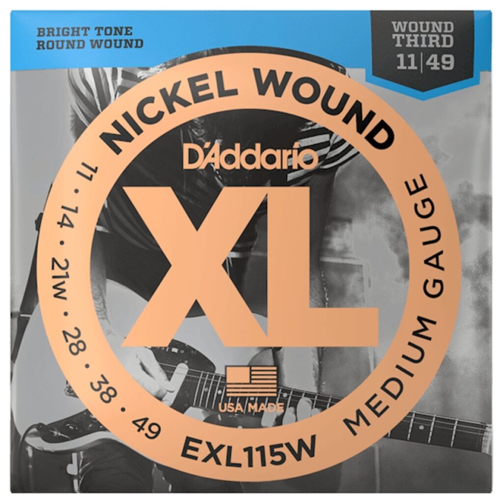 DAddario EXL115W Nickel Wound Medium Rock Wound 3rd 11-49