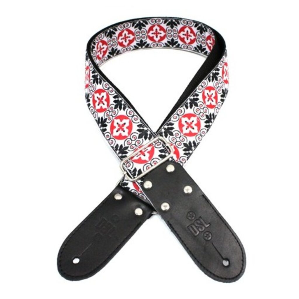 DSL JAC20 Jacquard Series Guitar Strap 2" Nordic Red