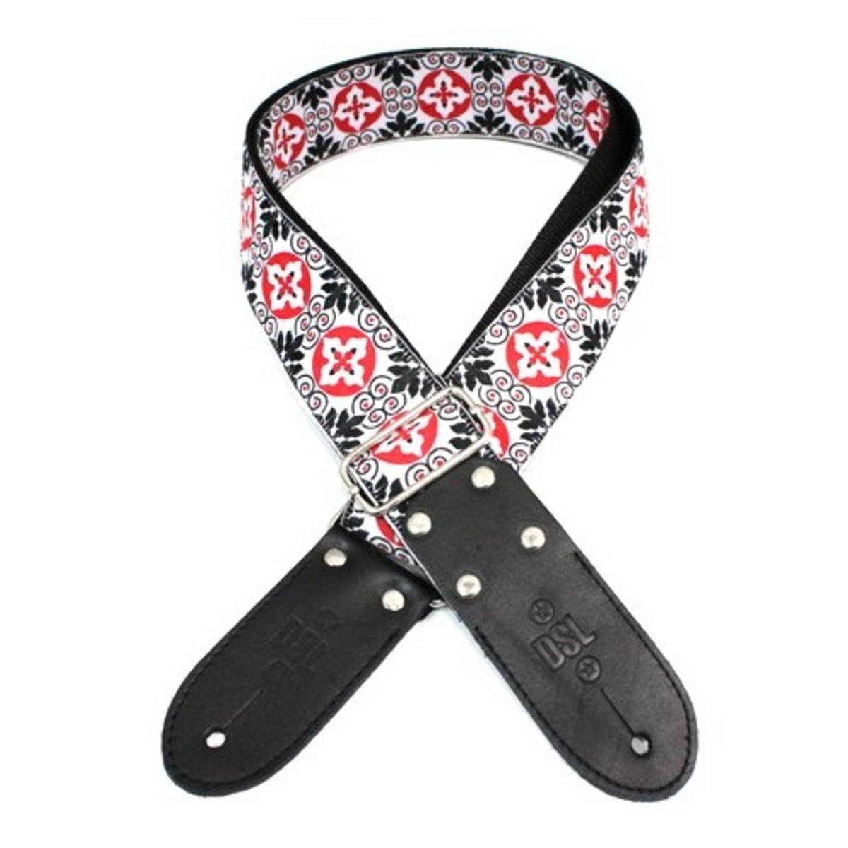 DSL JAC20 Jacquard Series Guitar Strap 2" Nordic Red - Image 1