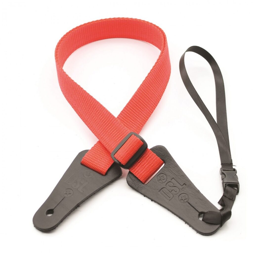 DSL 50-POLY Polypropylene Weave Guitar Strap 2" Red