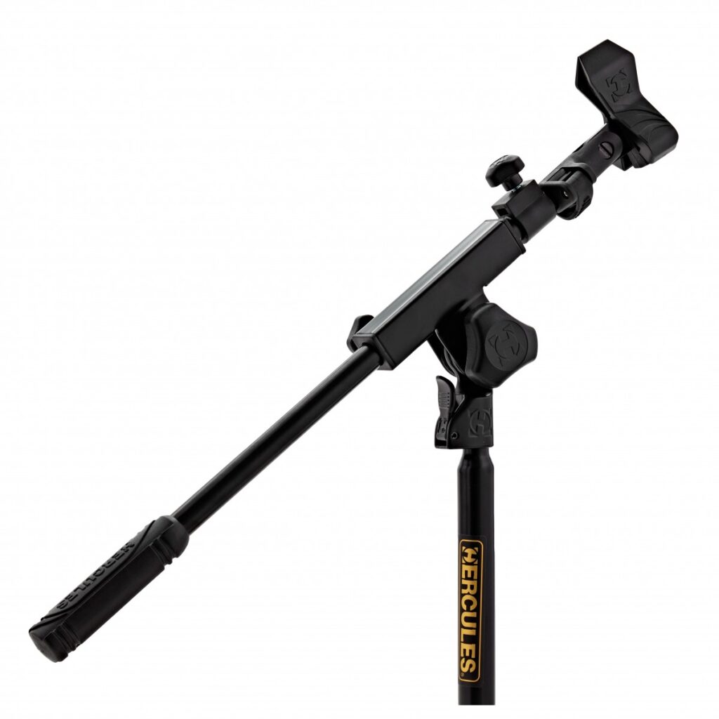 Hercules MS120B H Base Mini Boom Stand With Ez Mic Clip