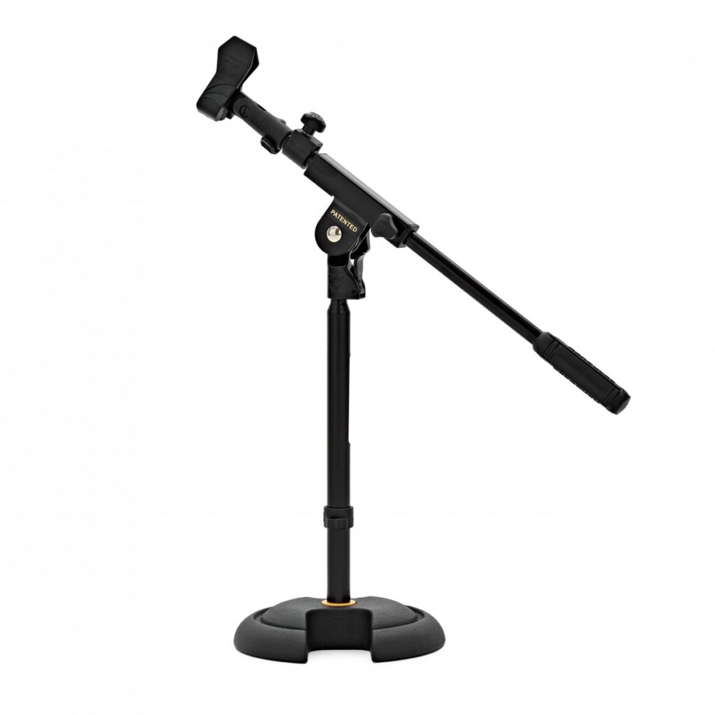 Hercules MS120B H Base Mini Boom Stand With Ez Mic Clip