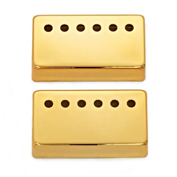Guitarworks Humbucker Pickup Cover with Holes Gold (Pack of 2) - Image 1