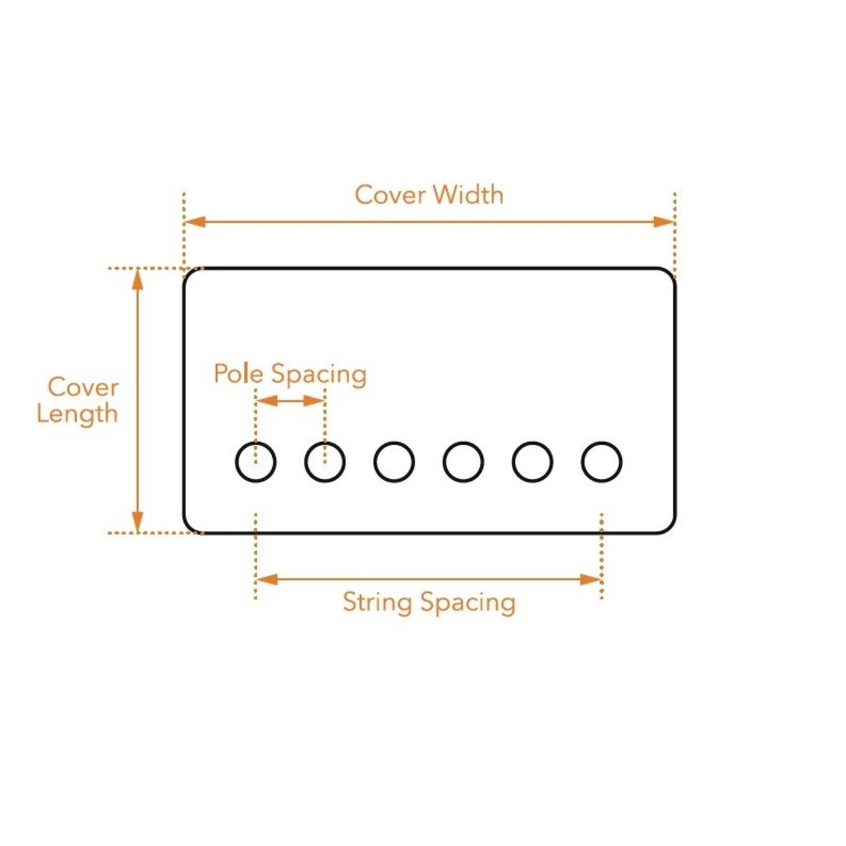 Guitarworks Humbucker Pickup Cover Gold (Pack of 2) - Image 2