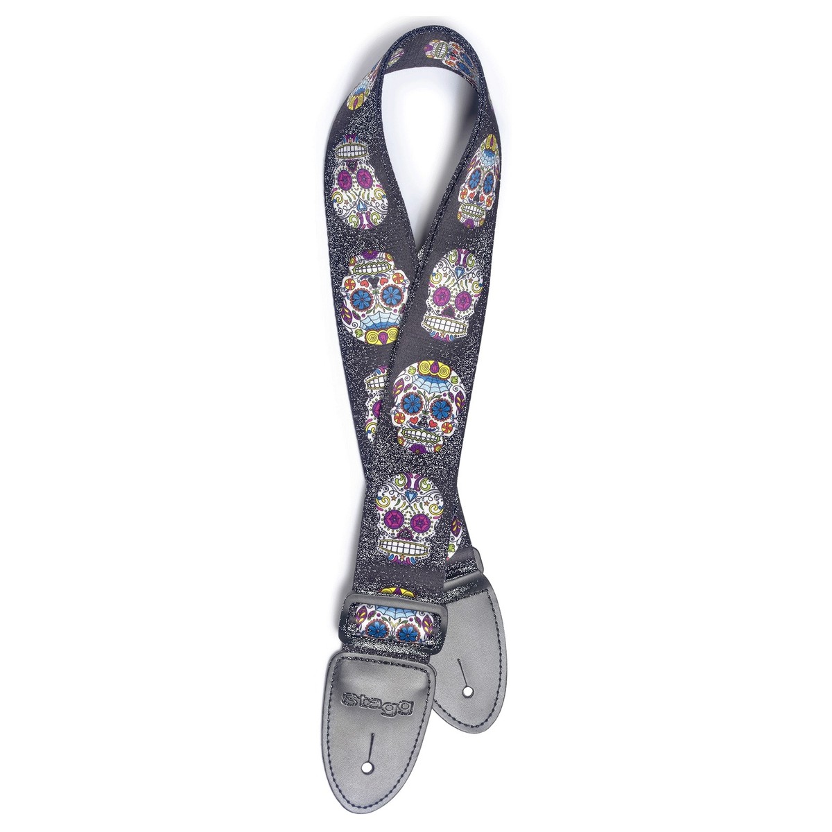 Stagg Terylene Guitar Strap Mexican Skull - Image 1