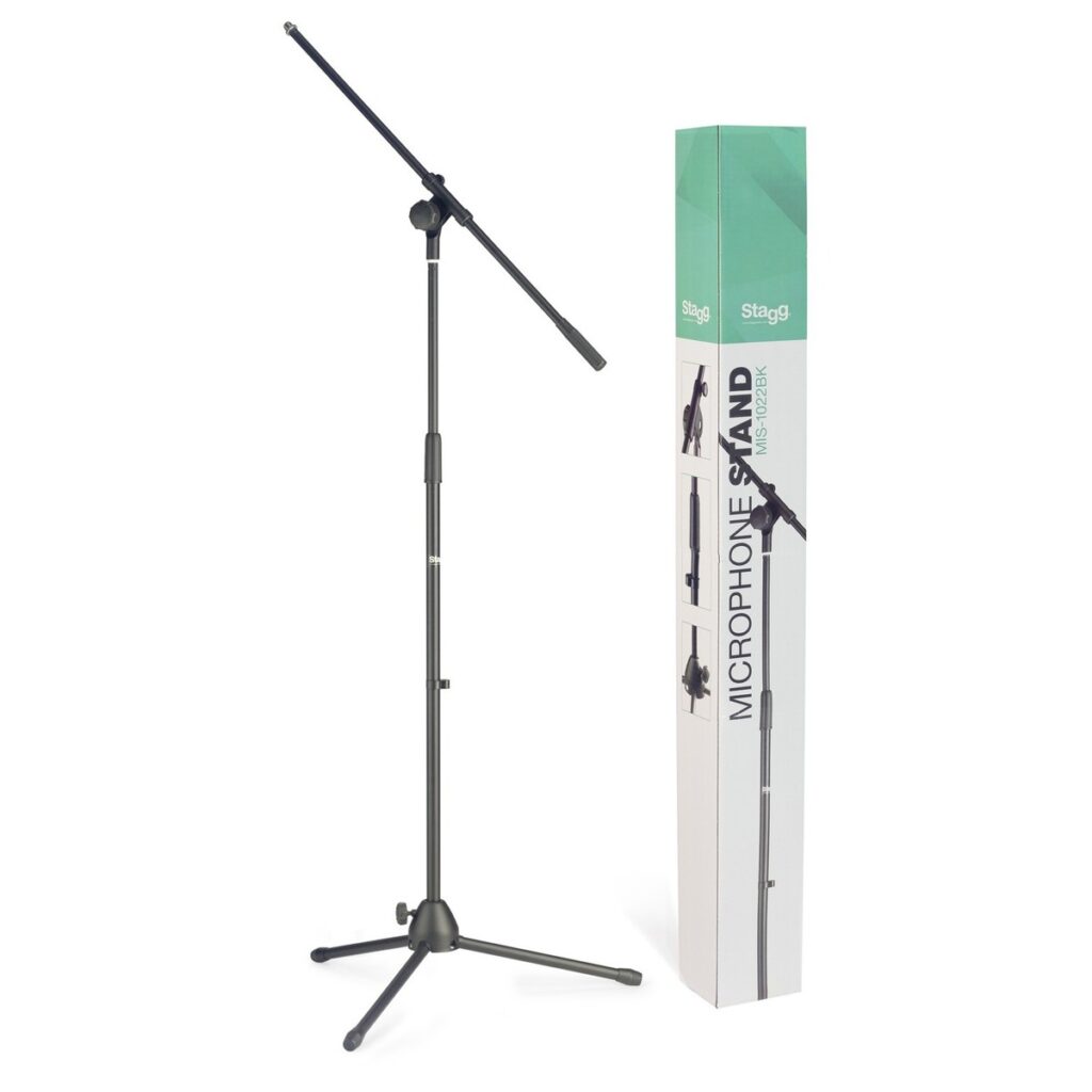 Stagg MIS-1022BK Microphone Boom Stand with Folding Legs