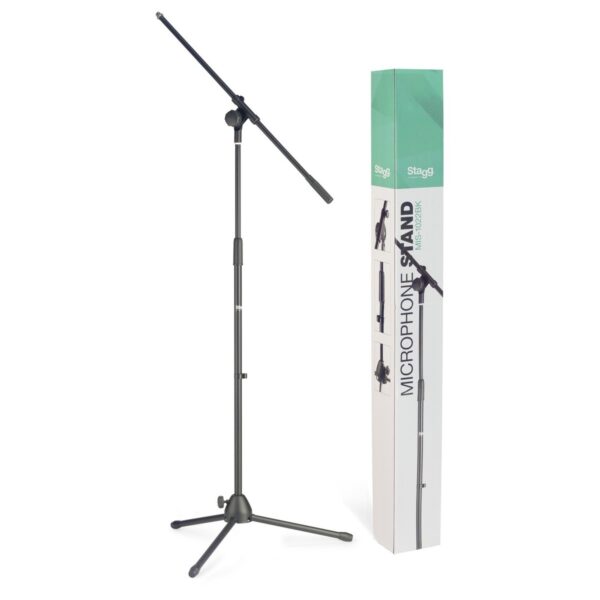 Stagg MIS-1022BK Microphone Boom Stand with Folding Legs - Image 1
