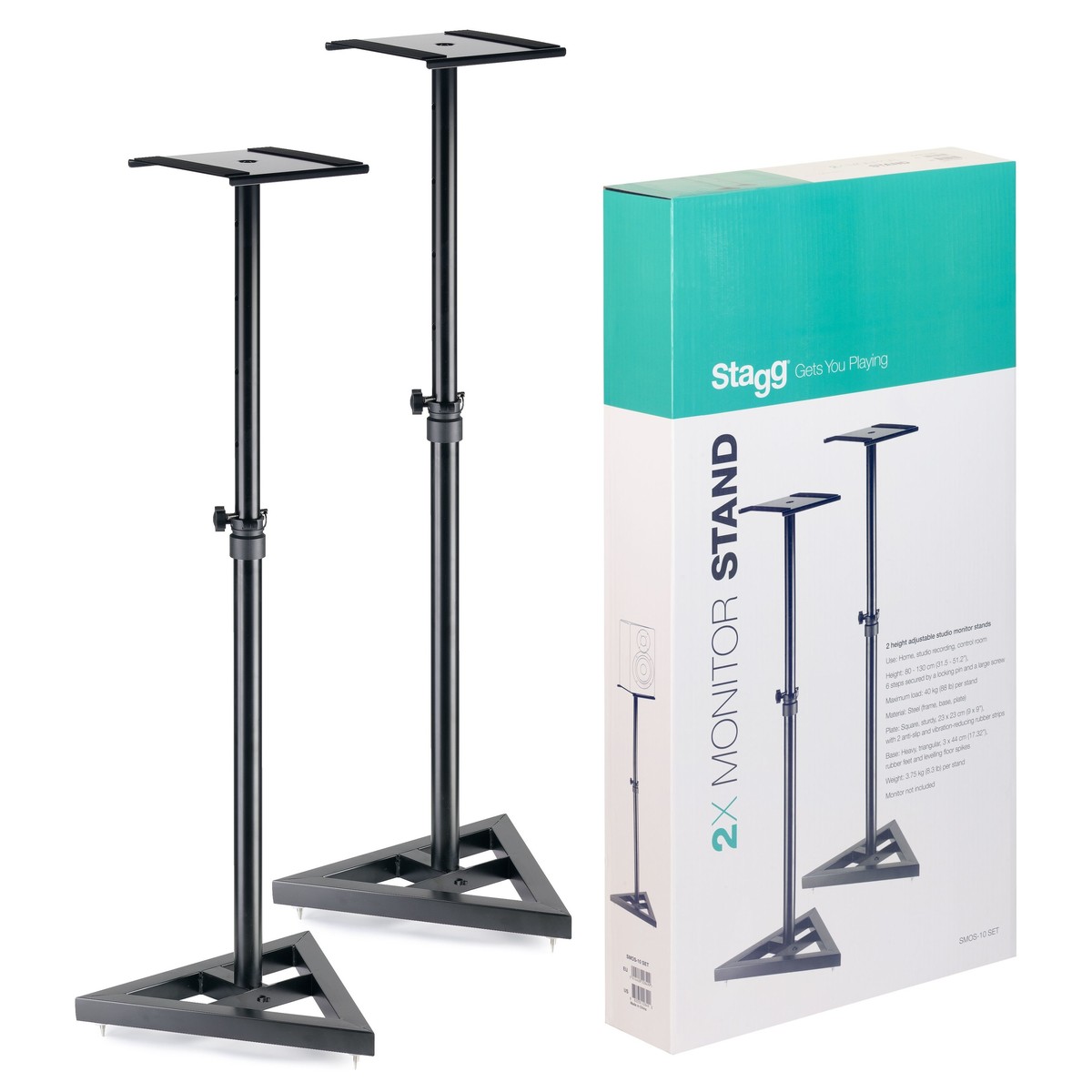Stagg SMOS-10 Studio Monitor Stands Pair - Image 1