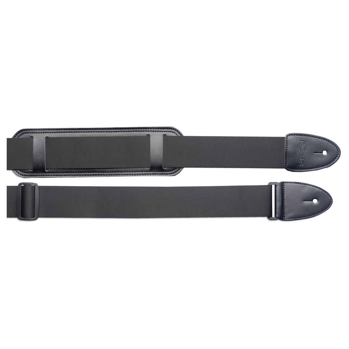 Stagg Nylon Guitar Strap Shoulder Pad Black - Image 1