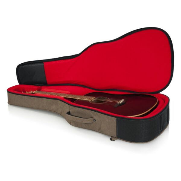 Gator GT-ACOUSTIC-TAN Transit Series Acoustic Guitar Bag Tan - Image 4