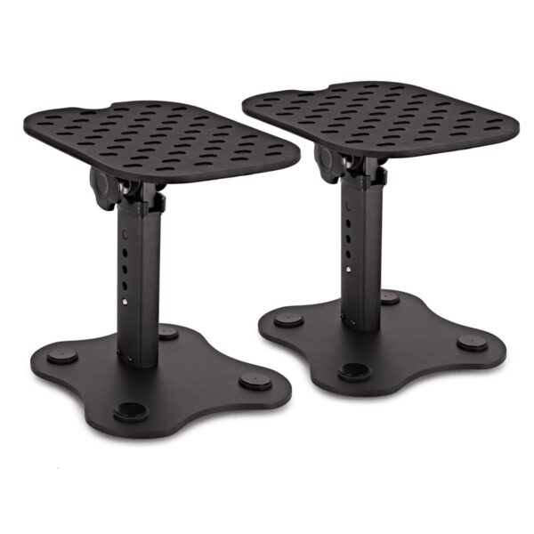 Deluxe Tilting Desktop Monitor Stands Pair - Image 1