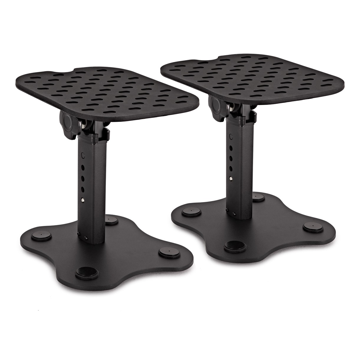 Deluxe Tilting Desktop Monitor Stands Pair - Image 1