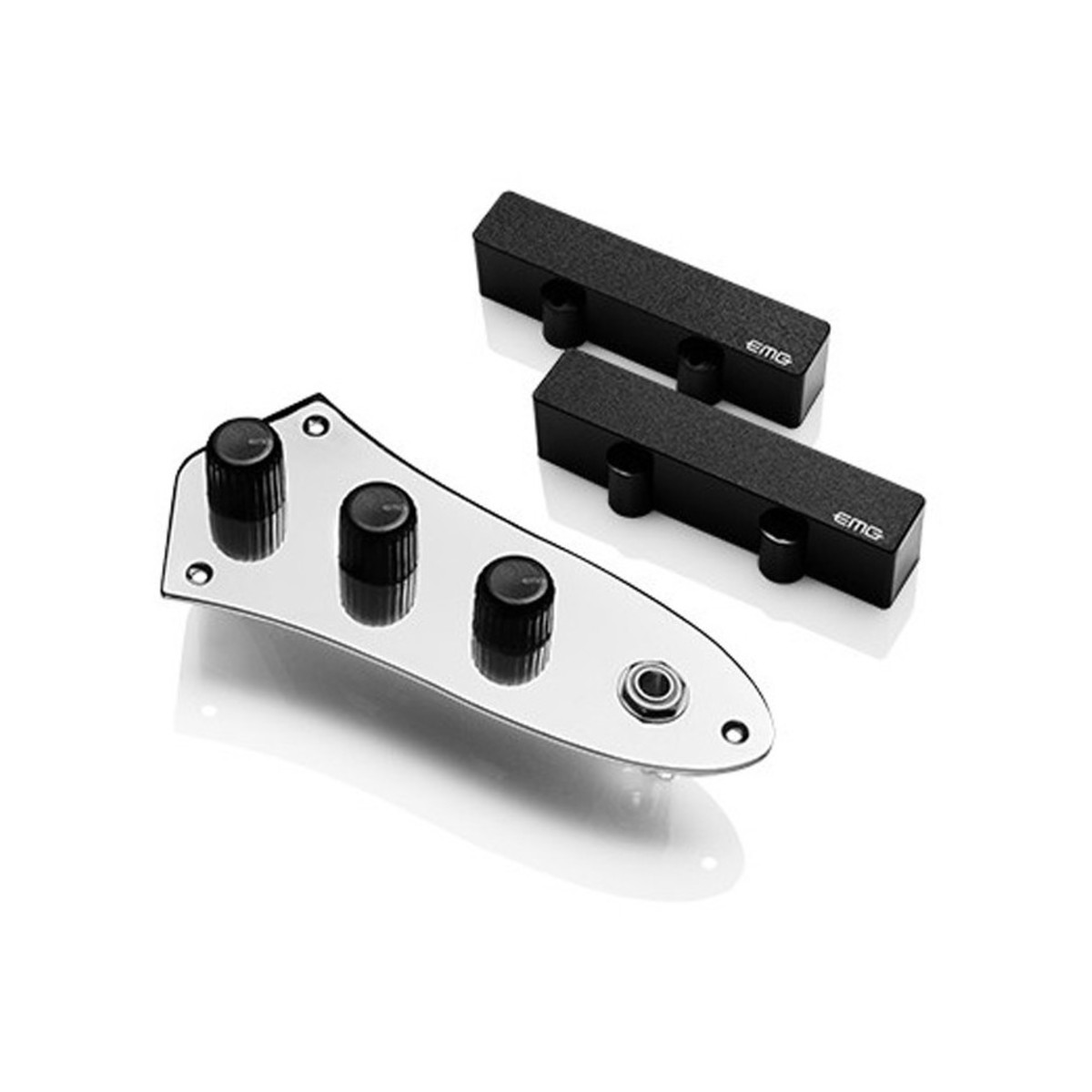 EMG J System Bass Pickup Black With Control Plate - Image 1