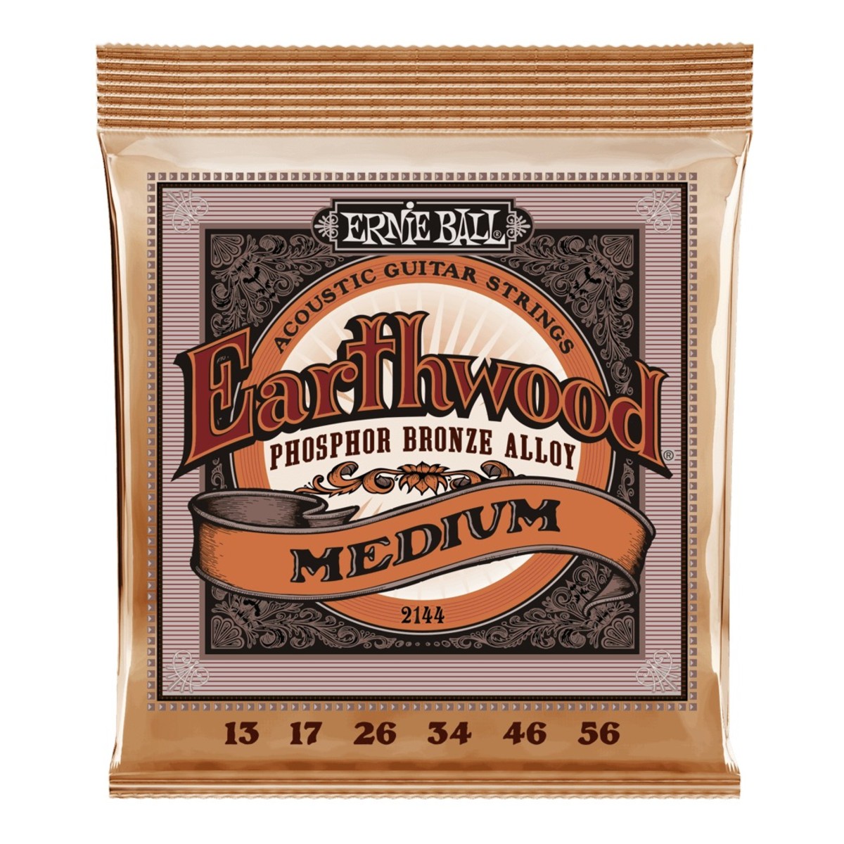Ernie Ball 2144 Earthwood Phosphor Bronze Medium 13-56 - Image 1