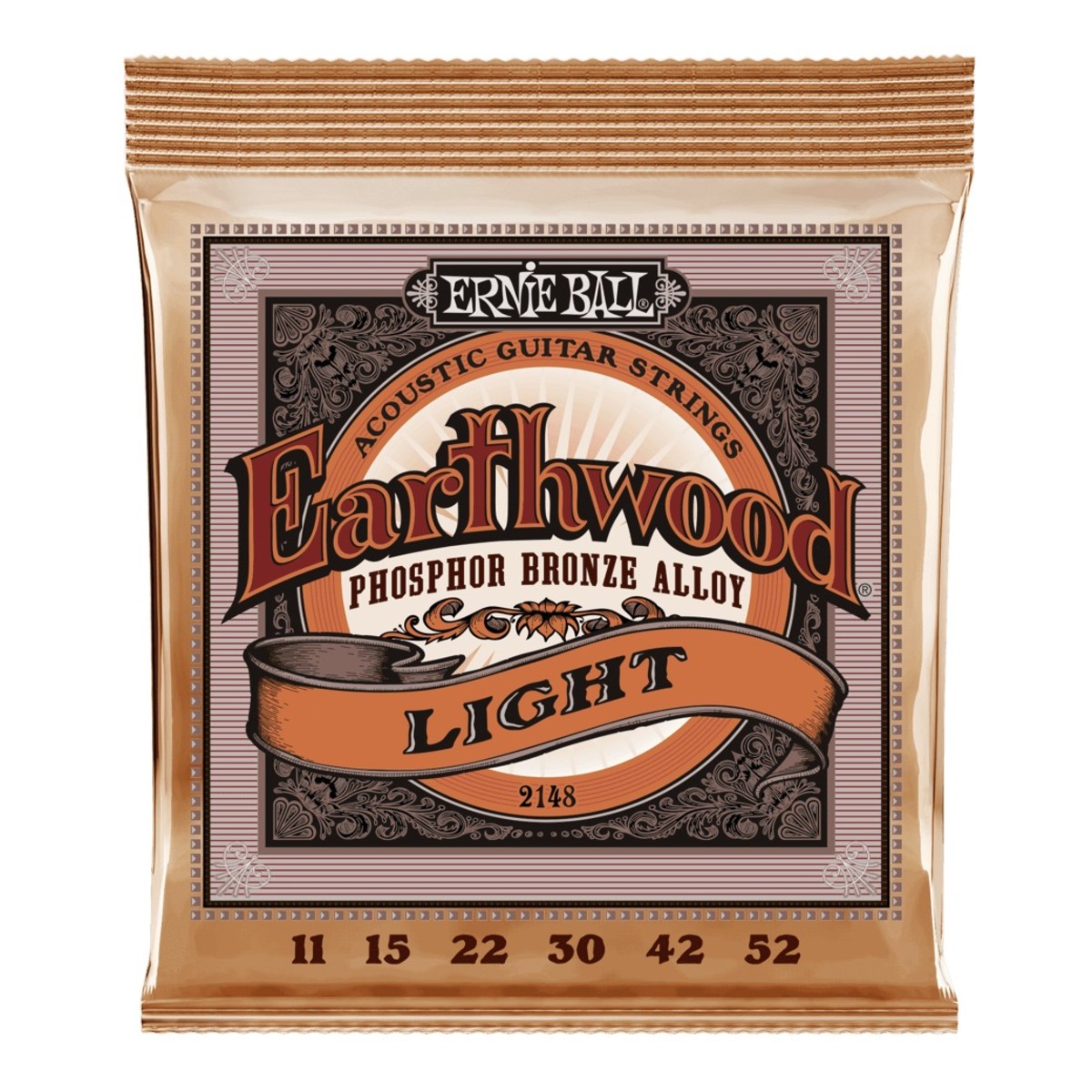 Ernie Ball 2148 Earthwood Phosphor Bronze Light 11-52 - Image 1