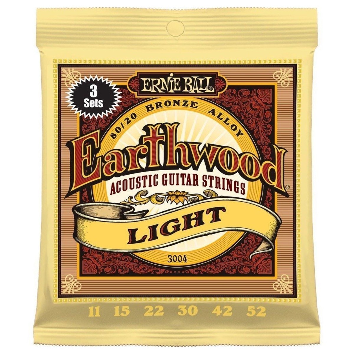 Ernie Ball 3004 Earthwood 11-52 3 Pack - Image 1