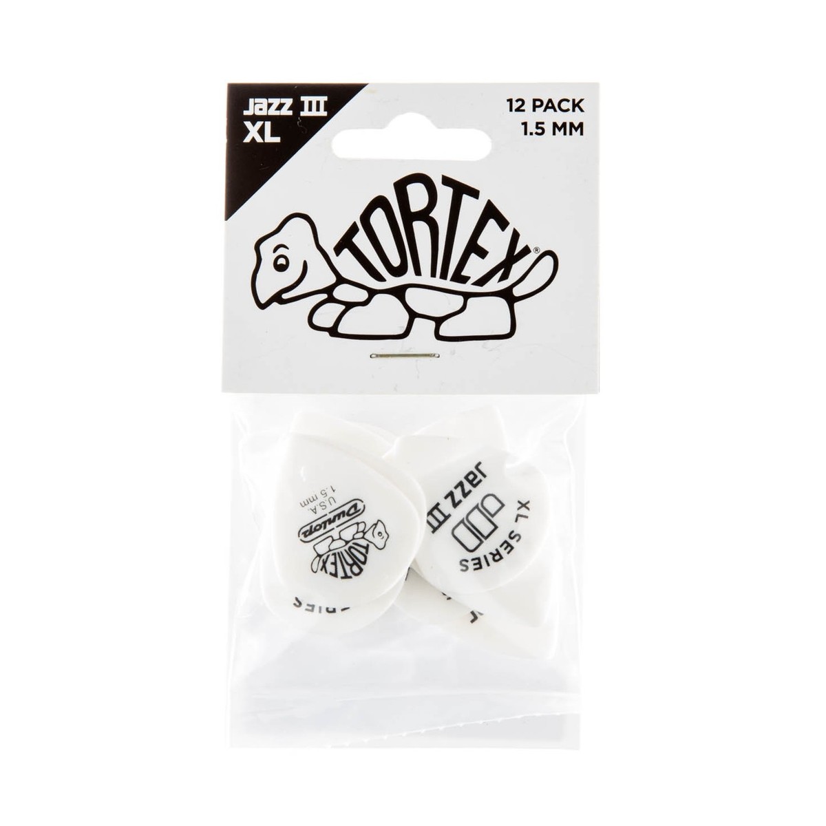 Dunlop Tortex Jazz lll XL 1.50mm 12 Pick Pack - Image 3