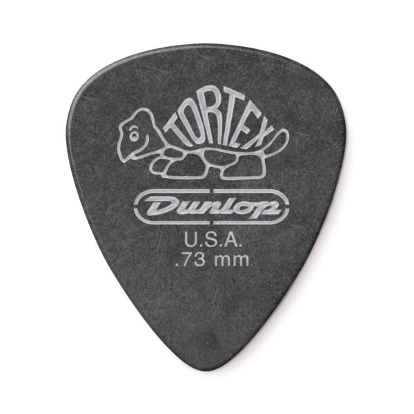 Dunlop Tortex Pitch Black Standard 0.73mm 12 Pick Pack - Image 1