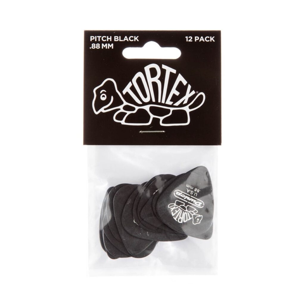 Dunlop Tortex Pitch Black Standard 0.88mm 12 Pick Pack