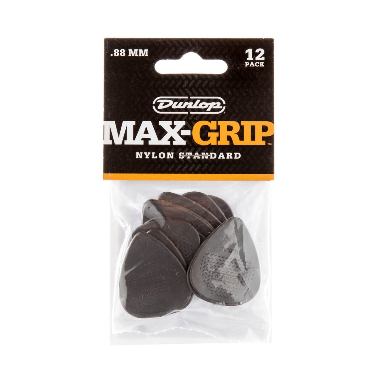 Dunlop Nylon Max-Grip Standard .88mm 12 Pick Pack - Image 3