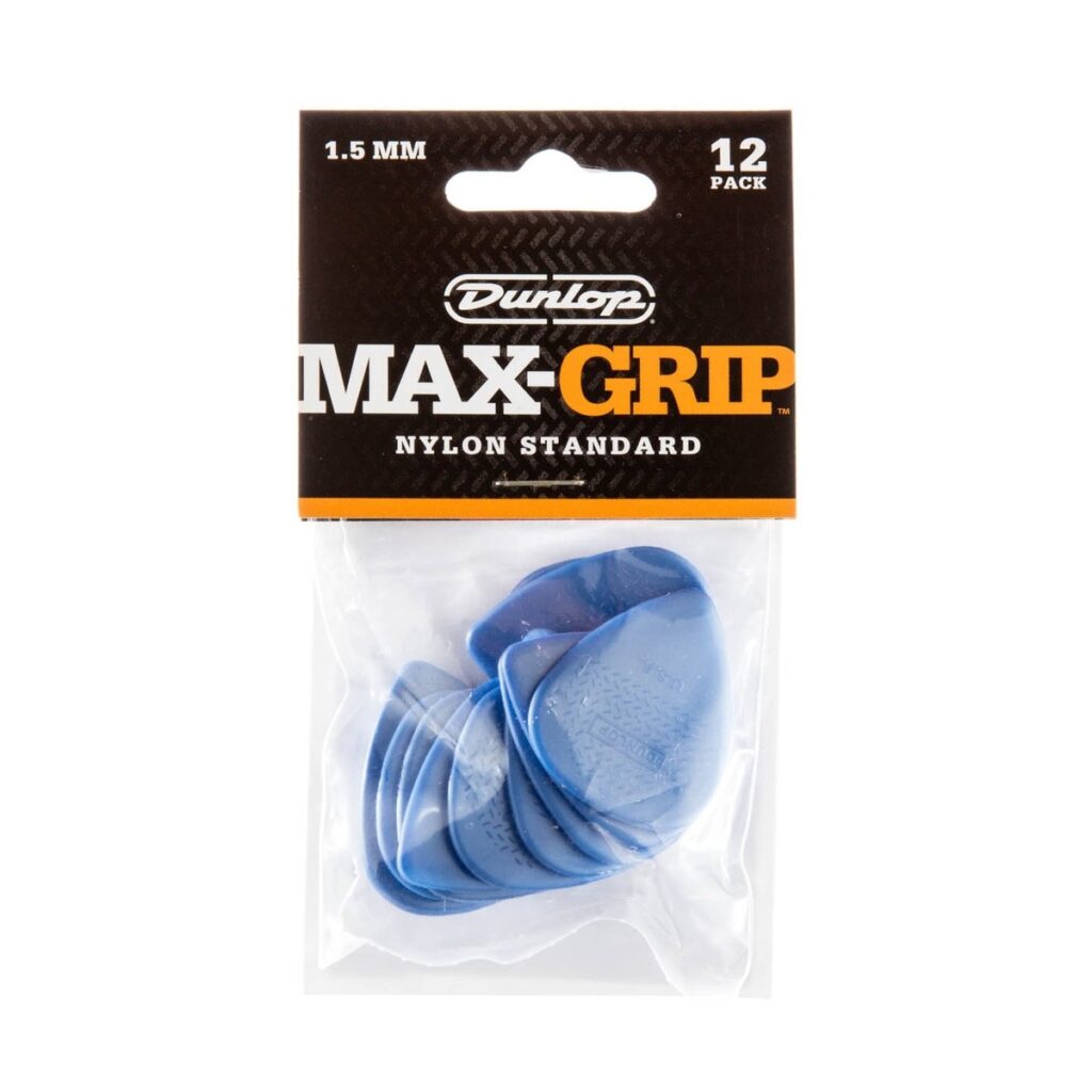 Dunlop Nylon Max-Grip Standard 1.5mm 12 Pick Pack