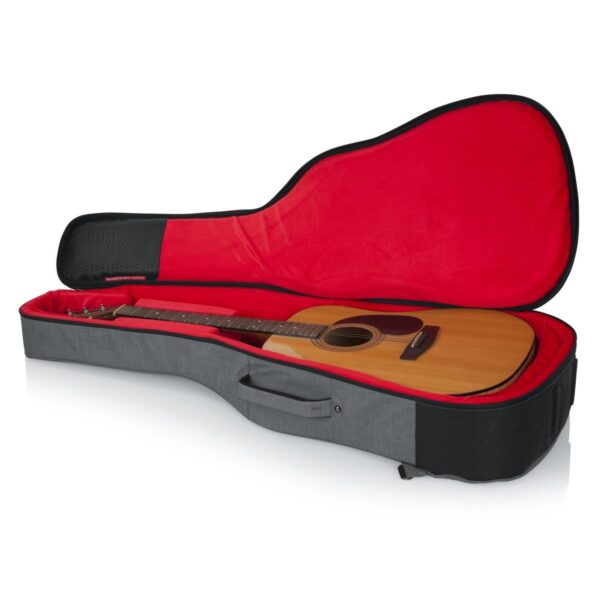 Gator GT-ACOUSTIC-GRY Transit Series Acoustic Guitar Bag Grey - Image 4