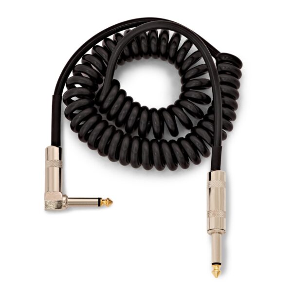 Essentials Jack Coiled Right Angled Instrument Cable 3m - Image 1