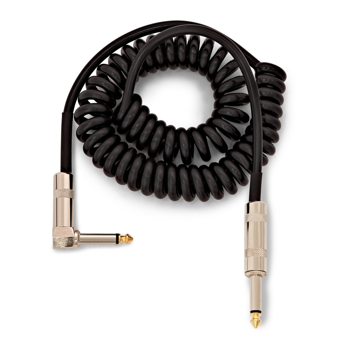 Essentials Jack Coiled Right Angled Instrument Cable 3m - Image 1