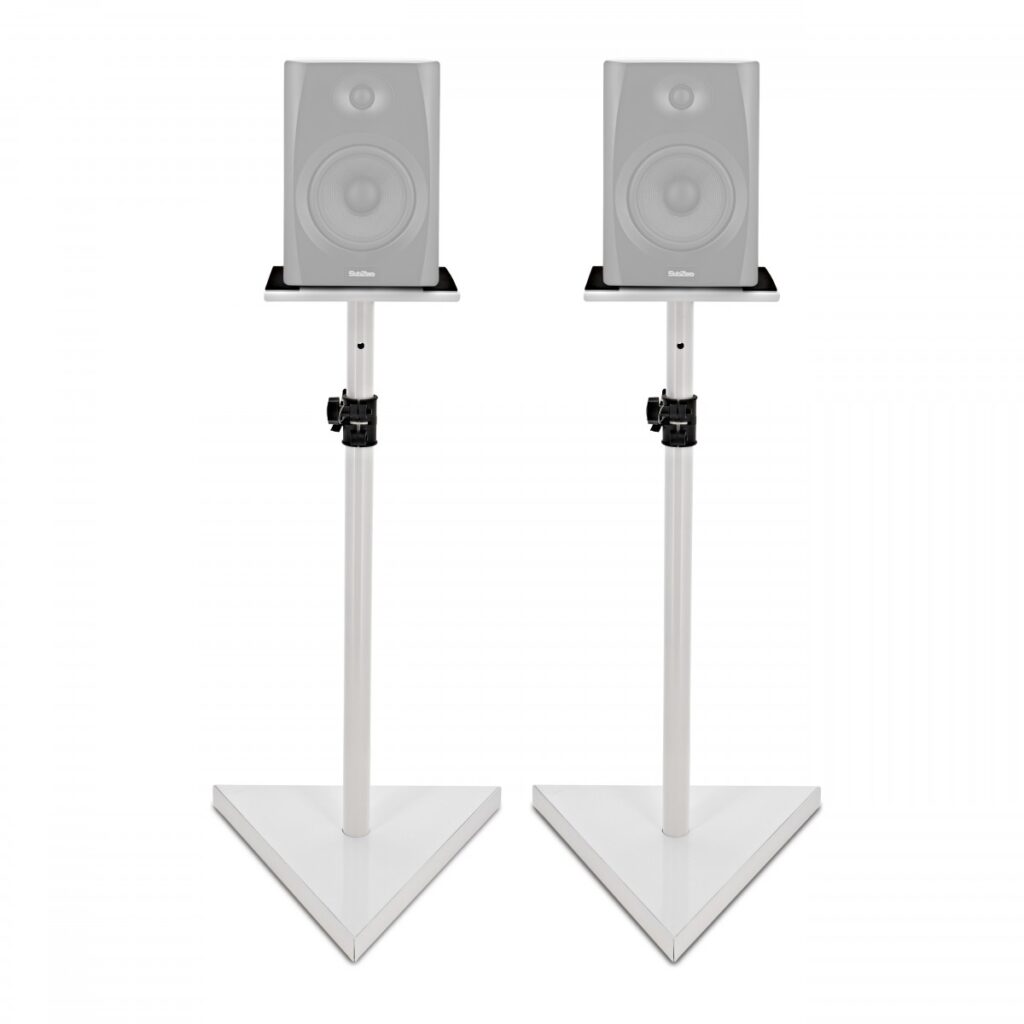 Studio Monitor Speaker Stands White Pair