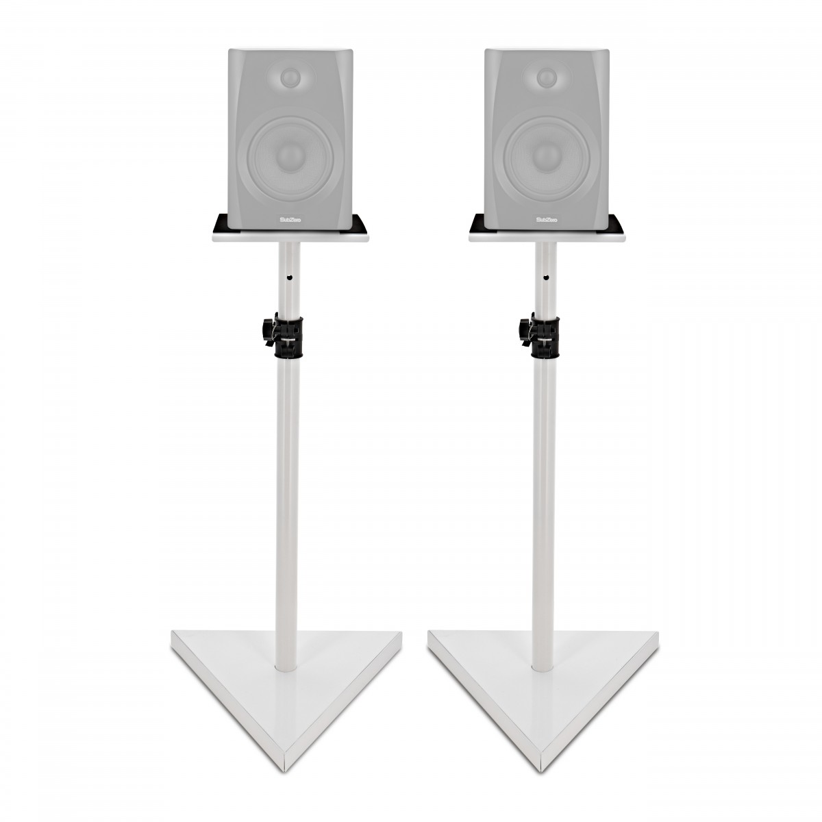 Studio Monitor Speaker Stands White Pair - Image 2