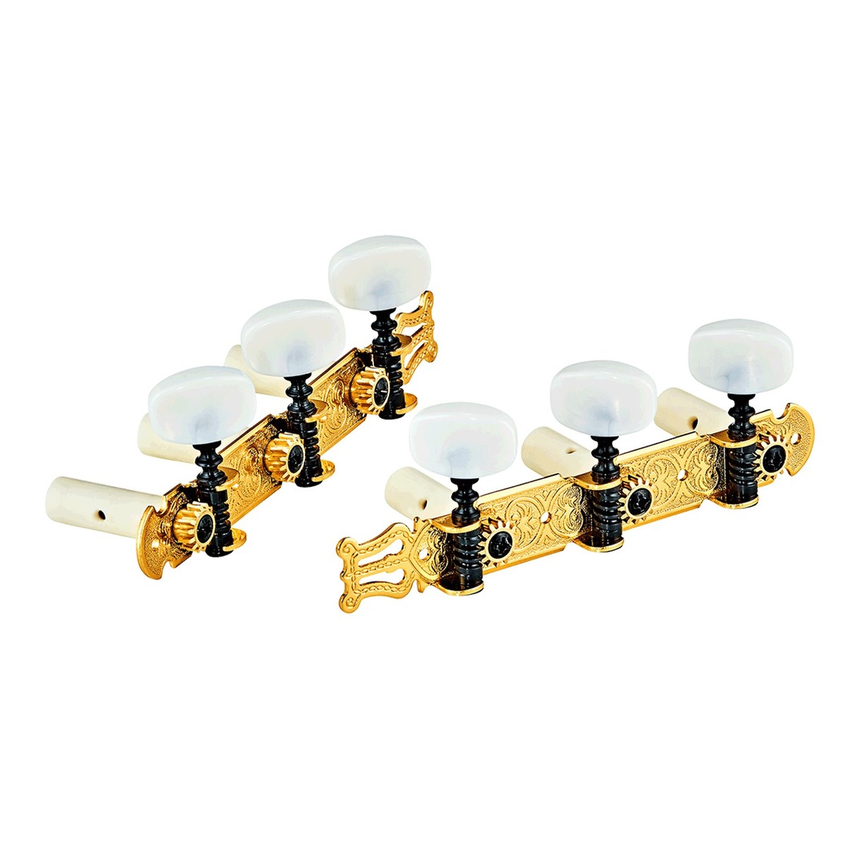 Ortega Tuning Machine Set Gold/White Lyra Design - Image 1