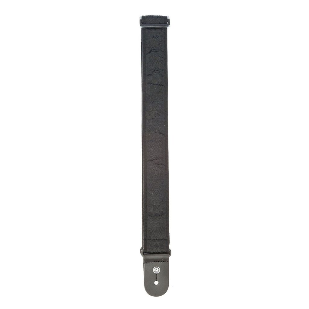 DAddario 50B01 Woven Guitar Strap Black Satin