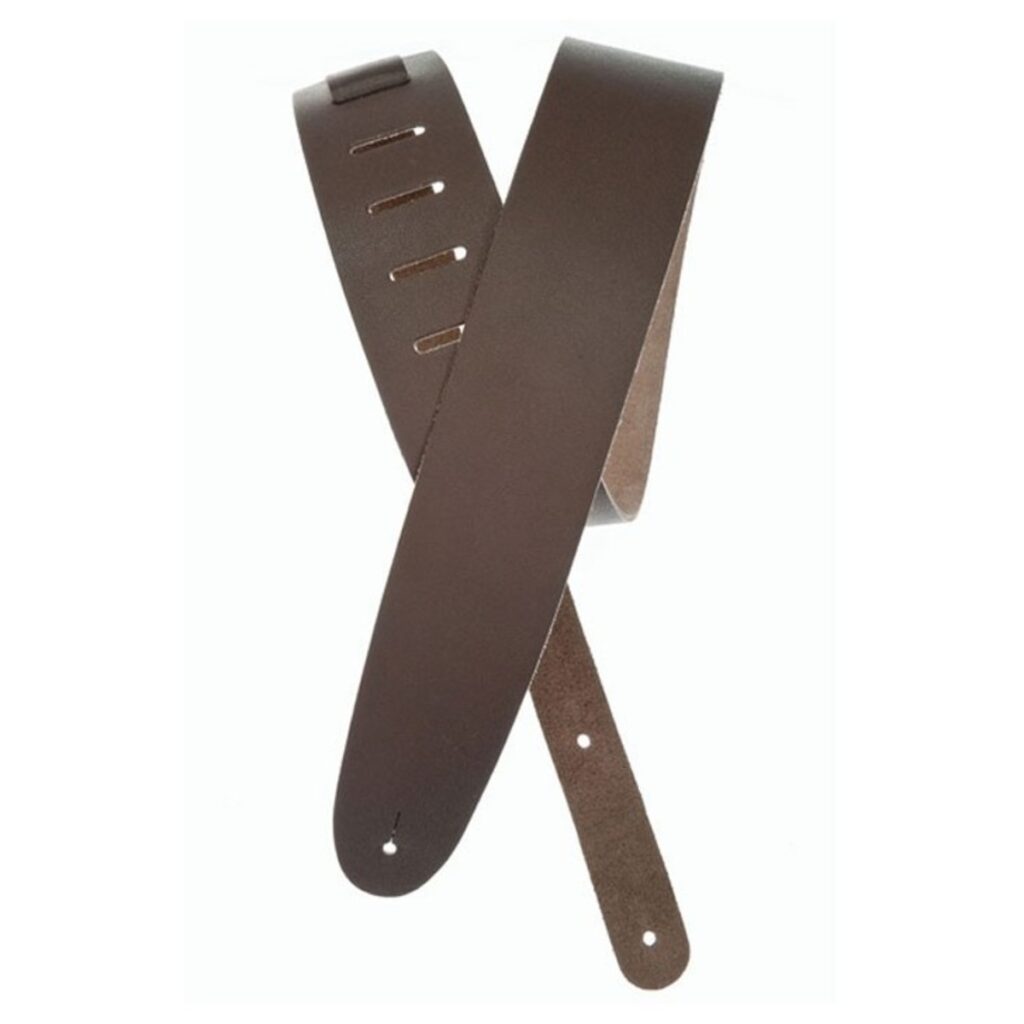 DAddario 25BL01 Basic Classic Leather Guitar Strap Brown
