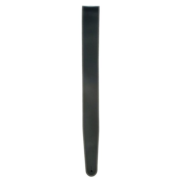 DAddario 25LS00-DX Classic Leather Strap with Contrast Stitch Black - Image 2