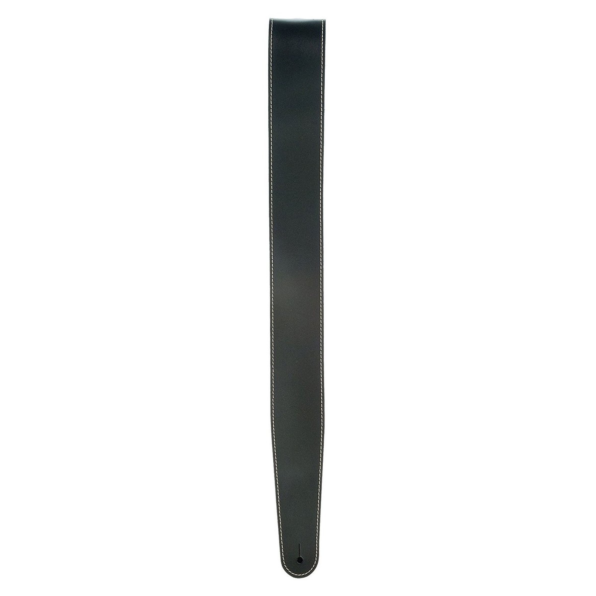 DAddario 25LS00-DX Classic Leather Strap with Contrast Stitch Black - Image 2
