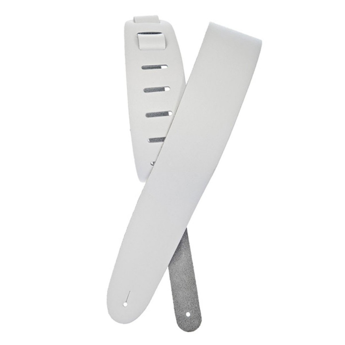 DAddario 25BL02 Basic Classic Leather Guitar Strap White - Image 1