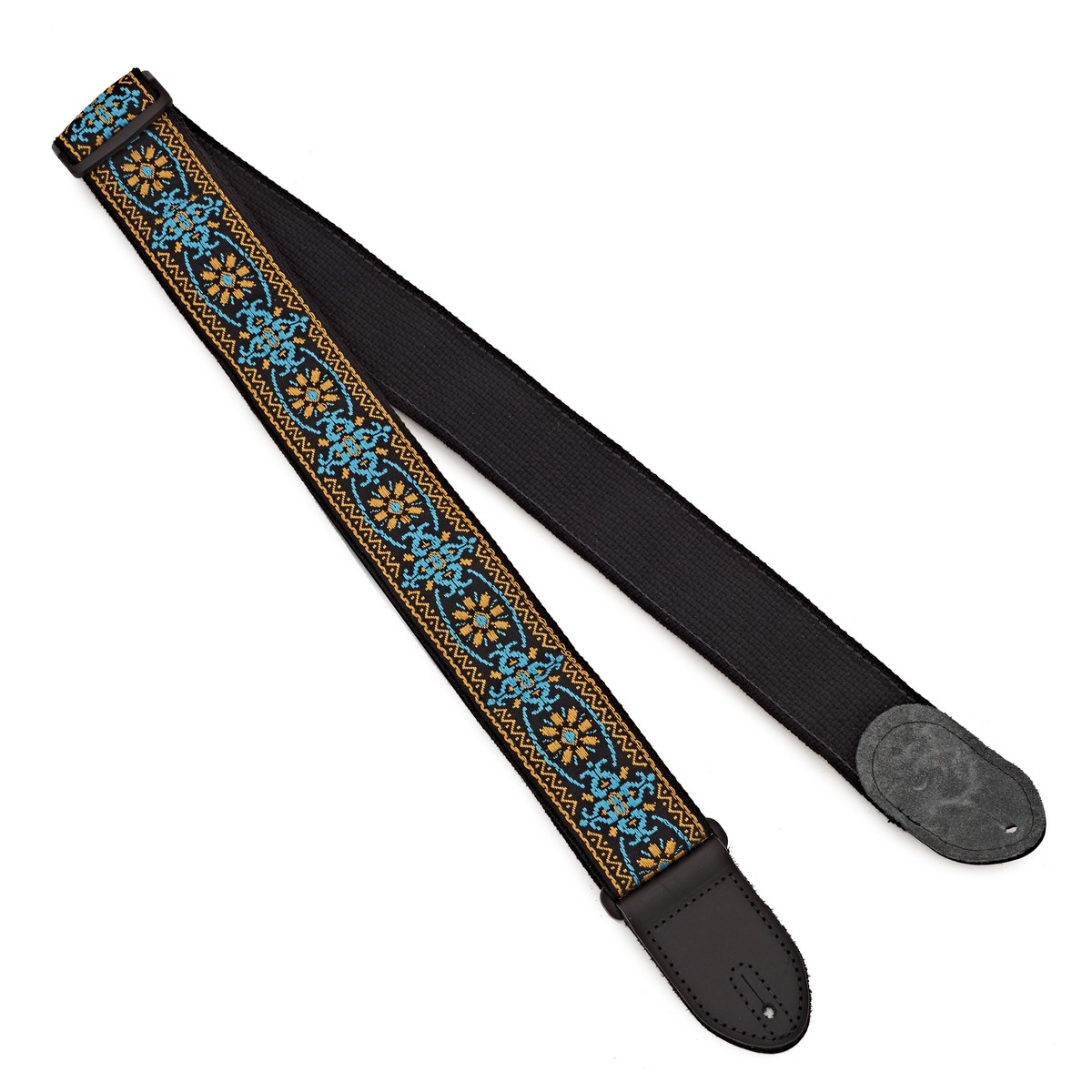 Gretsch G Brand Strap Blue/Orange Black Ends - Image 1