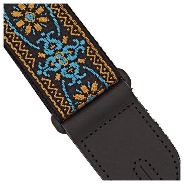 Gretsch G Brand Strap Blue/Orange Black Ends - Image 2
