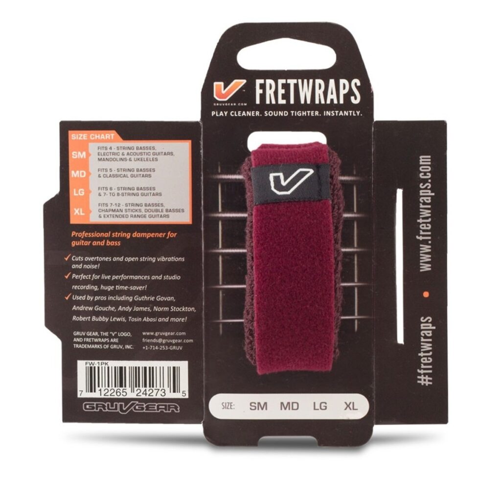 Gruv Gear Fretwraps 1pk Burgundy Medium
