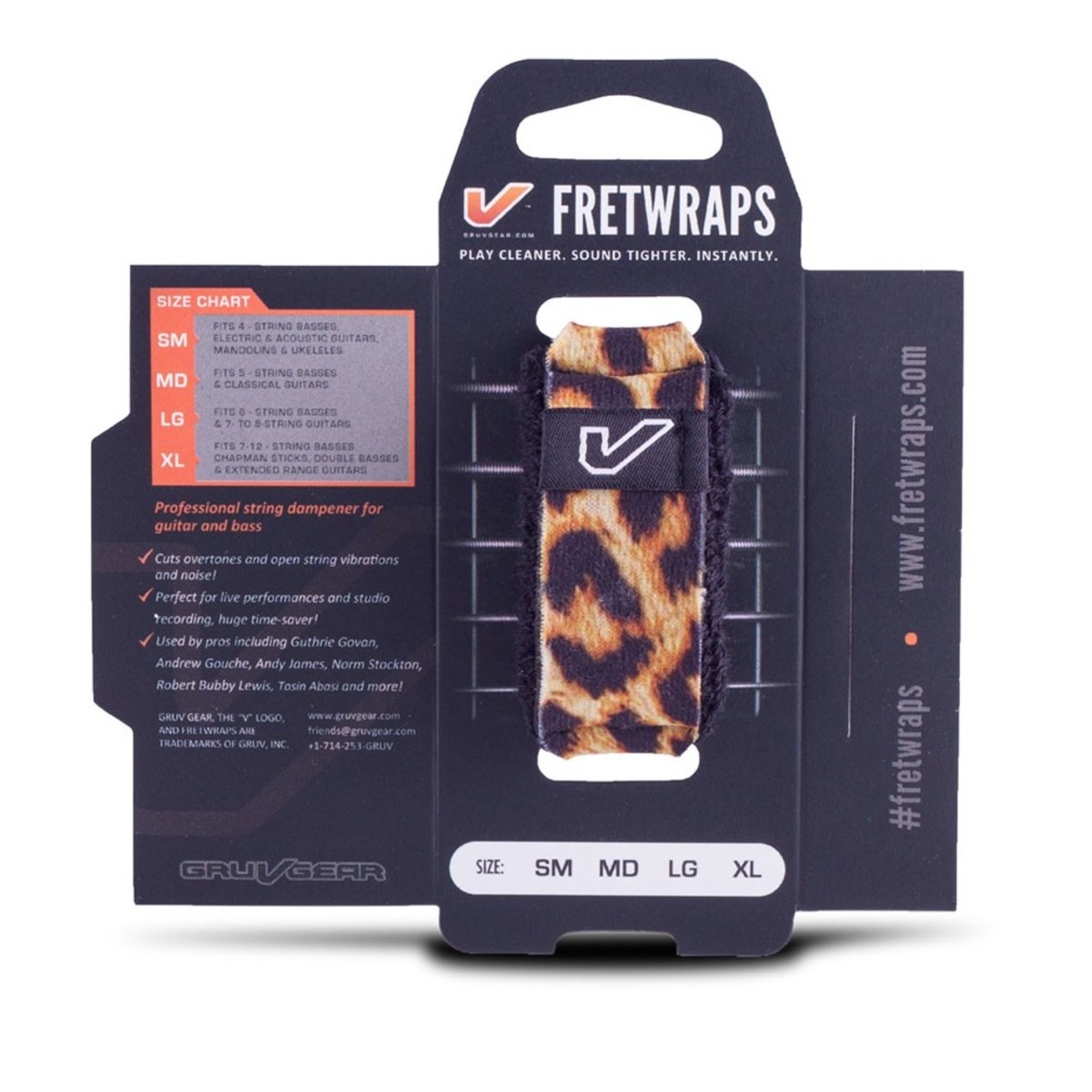 Gruv Gear Fretwraps 1pk Leopard Large - Image 1