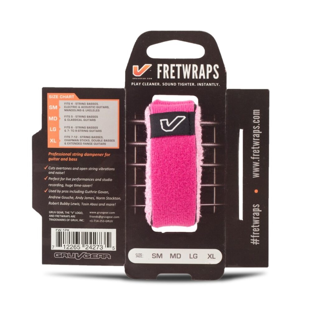 Gruv Gear Fretwraps 1pk Pink Medium