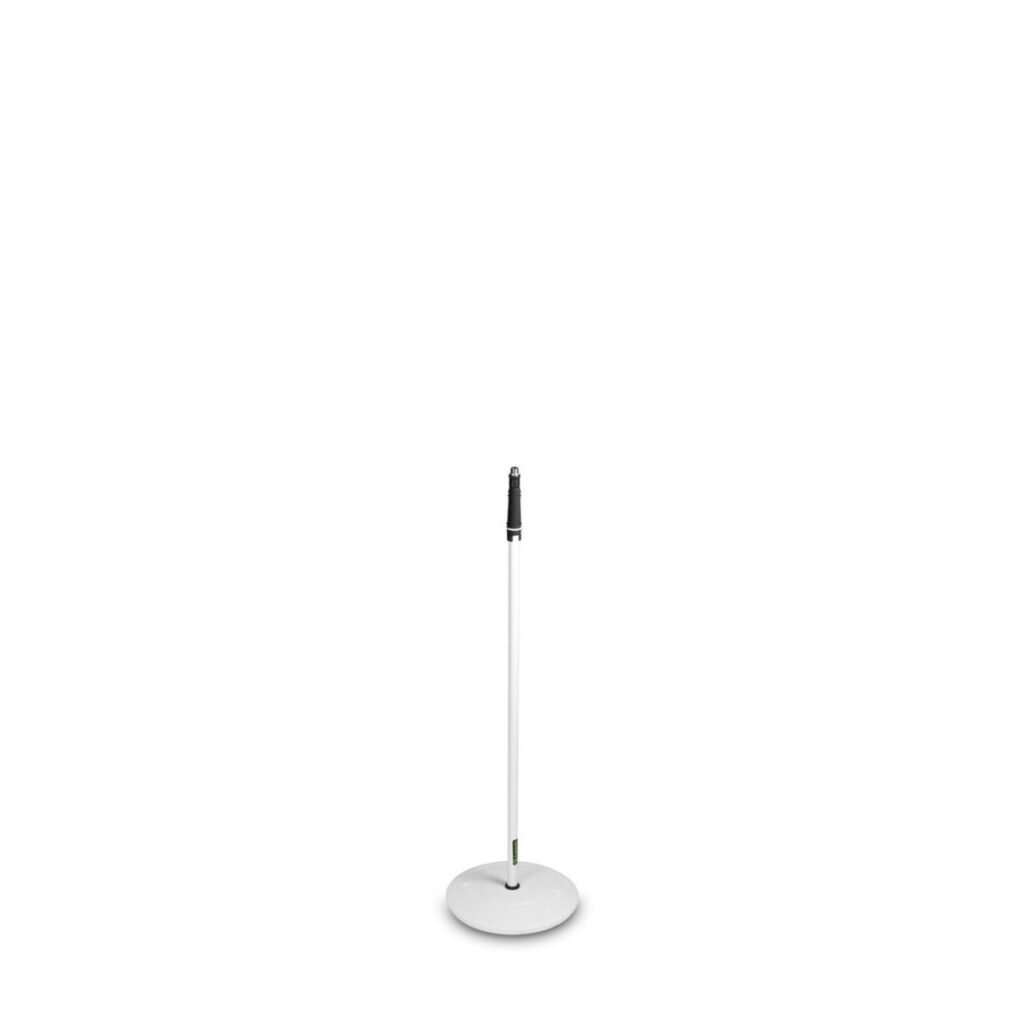 Gravity MS23W Microphone Stand with Round Base White