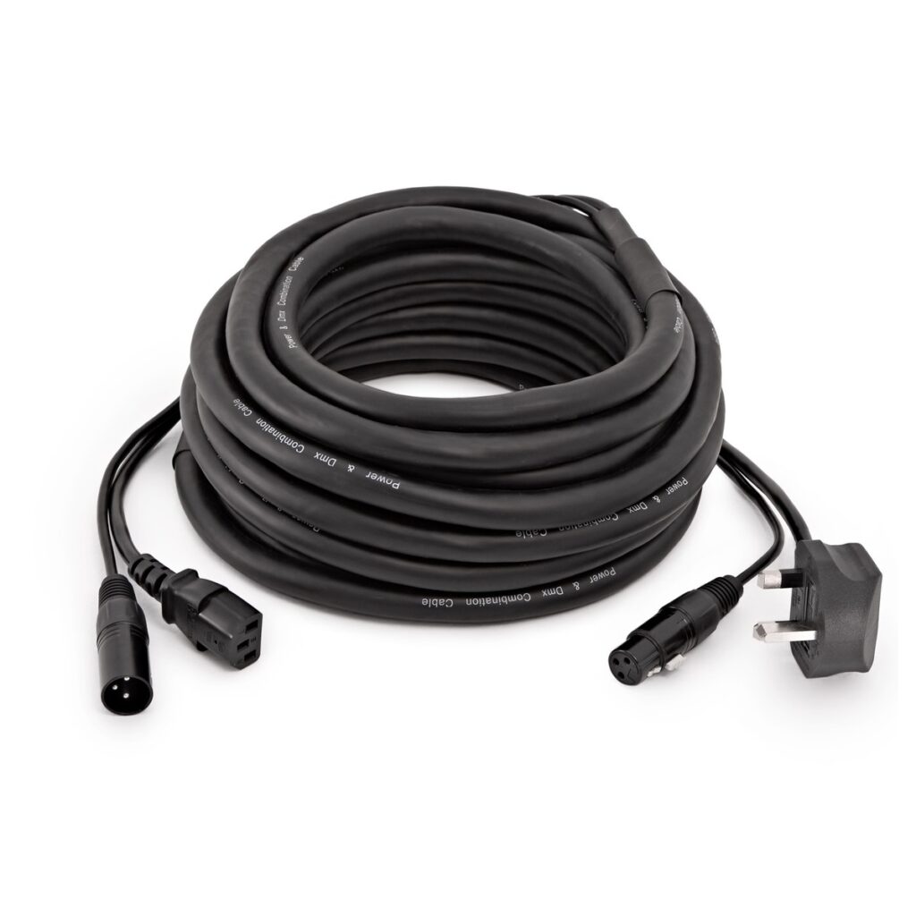 DMX and UK IEC Combination Cable 10m