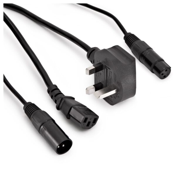 DMX and UK IEC Combination Cable 20m - Image 2